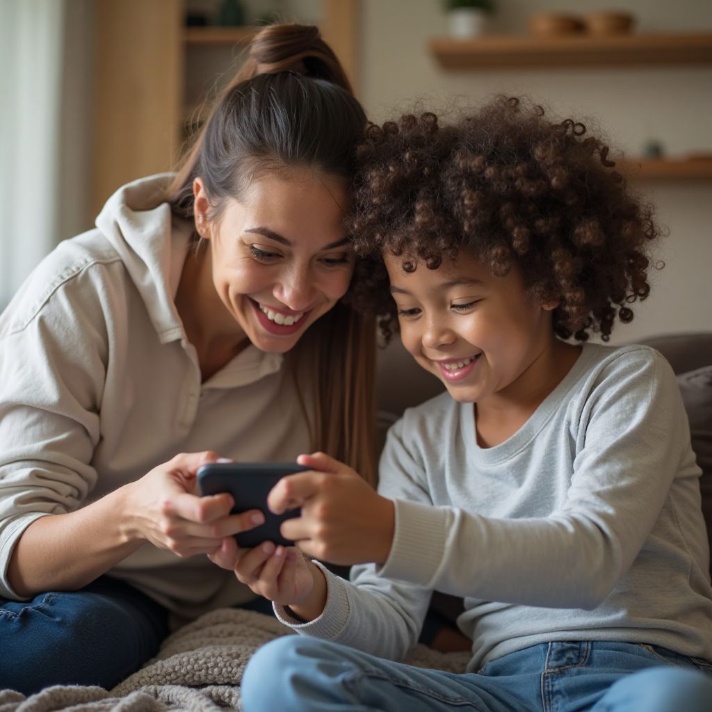 Family gaming together